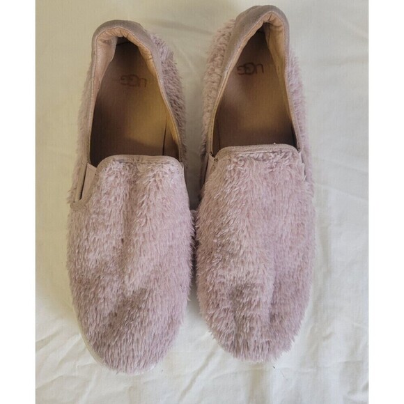 UGG Size 10 Australia Women Sherpa Fuzzy Ricci Slip On Casual Comfort Sneakers - Picture 1 of 7
